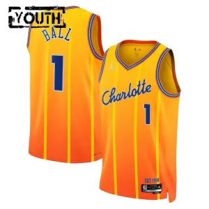 Camiseta Charlotte Hornets Lamelo Ball City Edition 2025-26 Oro Swingman para Niño Camiseta Charlotte Hornets Lamelo Ball City Edition 2025-26 Oro Swingman para Niño