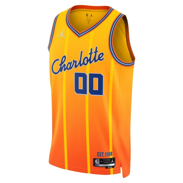 Camiseta Charlotte Hornets Personalizada City Edition 2025-26 Oro Swingman para Hombre