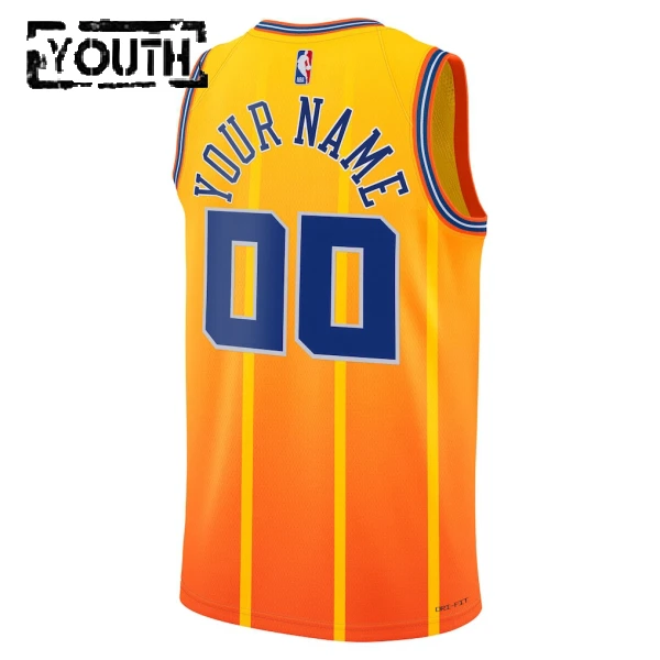 Camiseta Charlotte Hornets Personalizada City Edition 2025-26 Oro Swingman para Niño