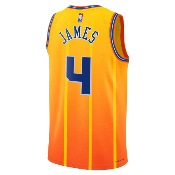 Camiseta Charlotte Hornets Sion James City Edition 2025-26 Oro Swingman para Hombre