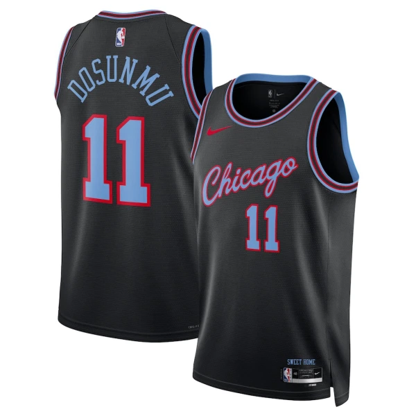 Camiseta Chicago Bulls Ayo Dosunmu City Edition 2025-26 Negro Swingman para Hombre