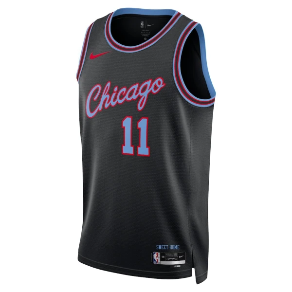 Camiseta Chicago Bulls Ayo Dosunmu City Edition 2025-26 Negro Swingman para Hombre