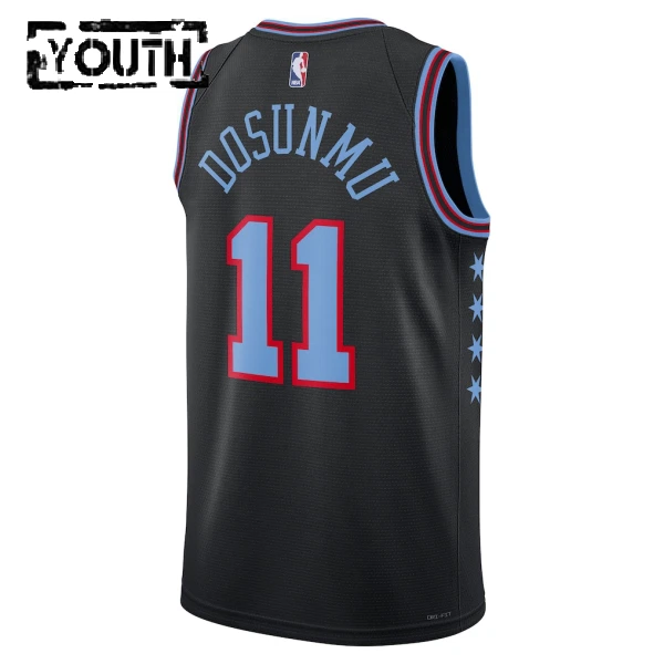 Camiseta Chicago Bulls Ayo Dosunmu City Edition 2025-26 Negro Swingman para Niño