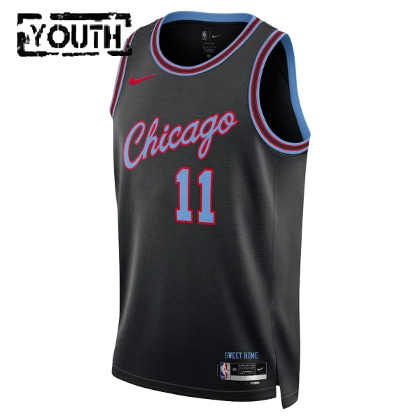 Camiseta Chicago Bulls Ayo Dosunmu City Edition 2025-26 Negro Swingman para Niño