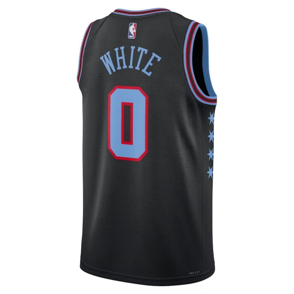 Camiseta Chicago Bulls Coby Black City Edition 2025-26 Negro Swingman para Hombre