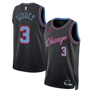 Camiseta Chicago Bulls Josh Giddey City Edition 2025-26 Negro Swingman para Hombre Camiseta Chicago Bulls Josh Giddey City Edition 2025-26 Negro Swingman para Hombre
