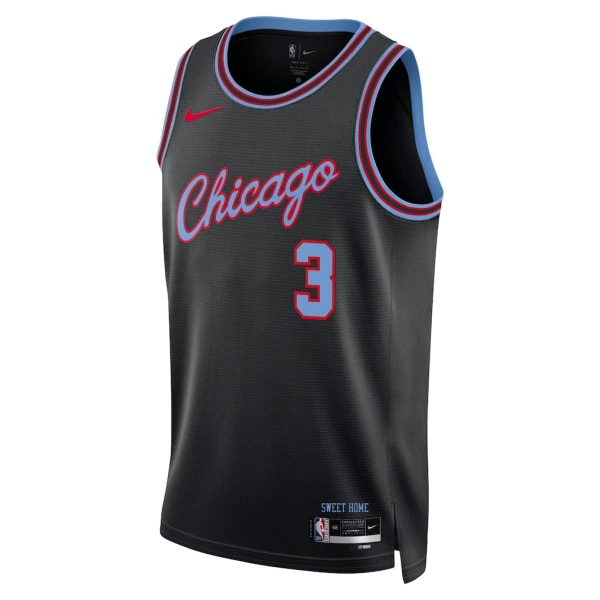 Camiseta Chicago Bulls Josh Giddey City Edition 2025-26 Negro Swingman para Hombre