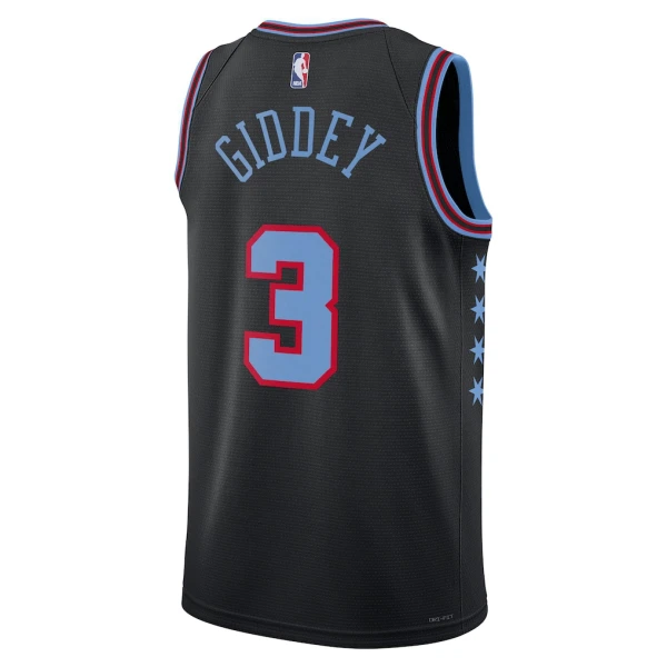 Camiseta Chicago Bulls Josh Giddey City Edition 2025-26 Negro Swingman para Hombre