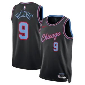 Camiseta Chicago Bulls Nikola Vucevic City Edition 2025-26 Negro Swingman para Hombre Camiseta Chicago Bulls Nikola Vucevic City Edition 2025-26 Negro Swingman para Hombre