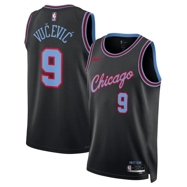 Camiseta Chicago Bulls Nikola Vucevic City Edition 2025-26 Negro Swingman para Hombre Camiseta Chicago Bulls Nikola Vucevic City Edition 2025-26 Negro Swingman para Hombre