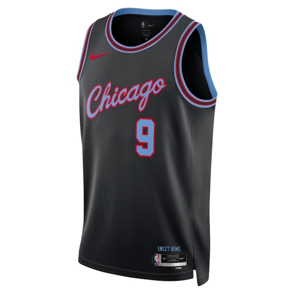 Camiseta Chicago Bulls Nikola Vucevic City Edition 2025-26 Negro Swingman para Hombre