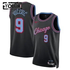 Camiseta Chicago Bulls Nikola Vucevic City Edition 2025-26 Negro Swingman para Niño Camiseta Chicago Bulls Nikola Vucevic City Edition 2025-26 Negro Swingman para Niño