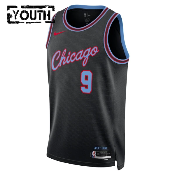 Camiseta Chicago Bulls Nikola Vucevic City Edition 2025-26 Negro Swingman para Niño