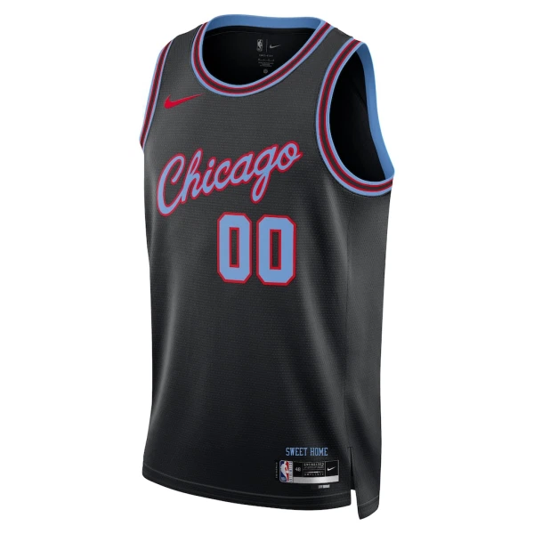 Camiseta Chicago Bulls Personalizada City Edition 2025-26 Negro Swingman para Hombre