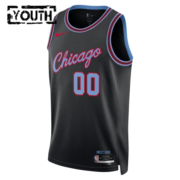 Camiseta Chicago Bulls Personalizada City Edition 2025-26 Negro Swingman para Niño