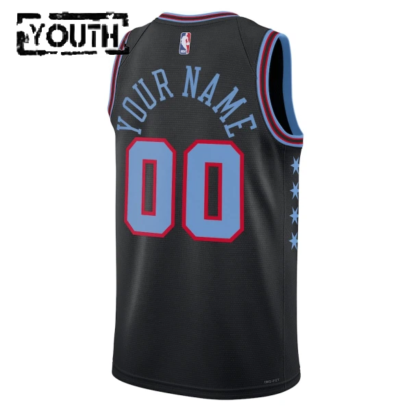 Camiseta Chicago Bulls Personalizada City Edition 2025-26 Negro Swingman para Niño