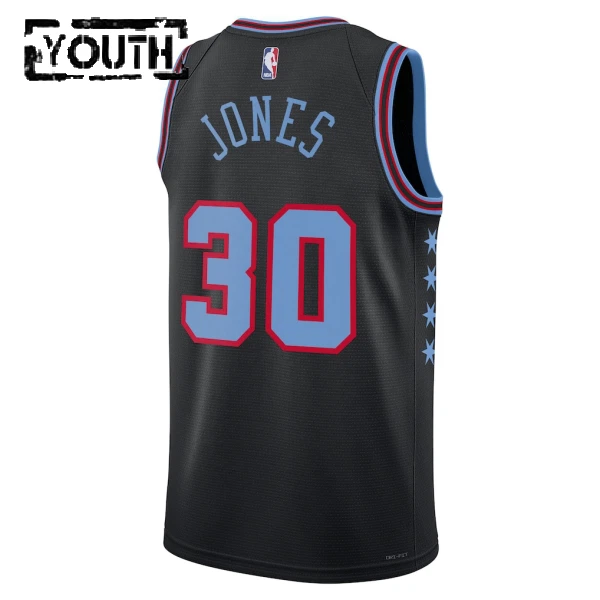 Camiseta Chicago Bulls Tre Jones City Edition 2025-26 Negro Swingman para Niño