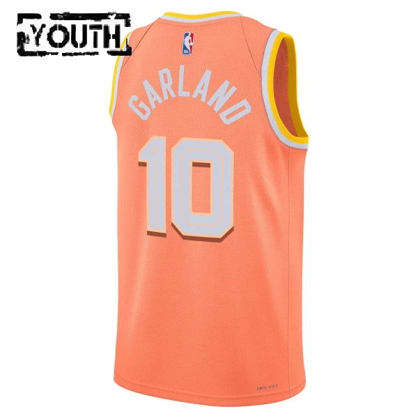 Camiseta Cleveland Cavaliers Darius Garland City Edition 2025-26 Naranja Swingman para Niño