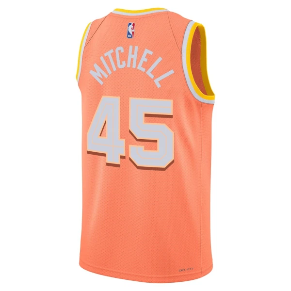 Camiseta Cleveland Cavaliers Donovan Mitchell City Edition 2025-26 Naranja Swingman para Hombre