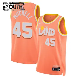 Camiseta Cleveland Cavaliers Donovan Mitchell City Edition 2025-26 Naranja Swingman para Niño Camiseta Cleveland Cavaliers Donovan Mitchell City Edition 2025-26 Naranja Swingman para Niño