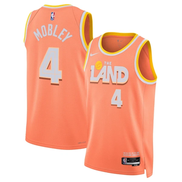 Camiseta Cleveland Cavaliers Evan Mobley City Edition 2025-26 Naranja Swingman para Hombre