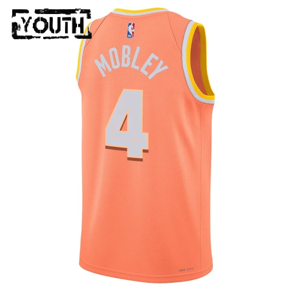 Camiseta Cleveland Cavaliers Evan Mobley City Edition 2025-26 Naranja Swingman para Niño