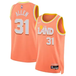 Camiseta Cleveland Cavaliers Jarrett Allen City Edition 2025-26 Naranja Swingman para Hombre Camiseta Cleveland Cavaliers Jarrett Allen City Edition 2025-26 Naranja Swingman para Hombre