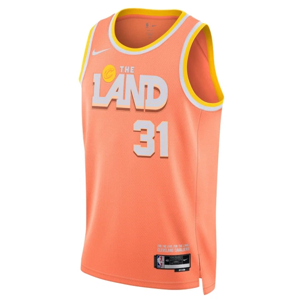 Camiseta Cleveland Cavaliers Jarrett Allen City Edition 2025-26 Naranja Swingman para Hombre