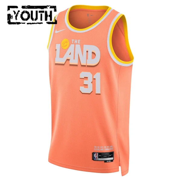 Camiseta Cleveland Cavaliers Jarrett Allen City Edition 2025-26 Naranja Swingman para Niño
