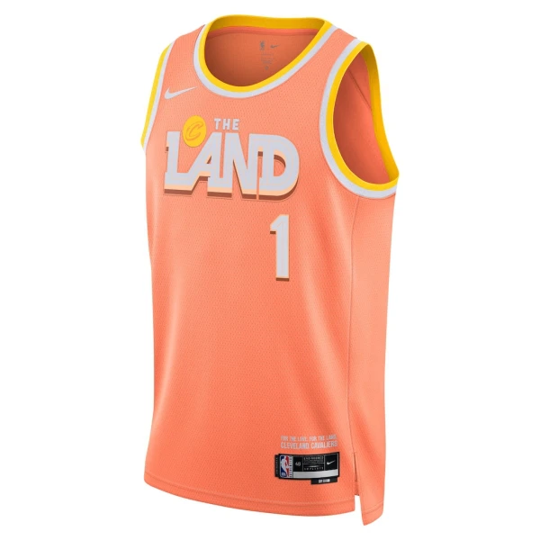Camiseta Cleveland Cavaliers Max Strus City Edition 2025-26 Naranja Swingman para Hombre
