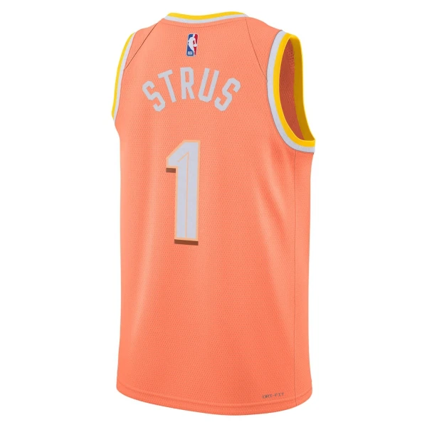 Camiseta Cleveland Cavaliers Max Strus City Edition 2025-26 Naranja Swingman para Hombre