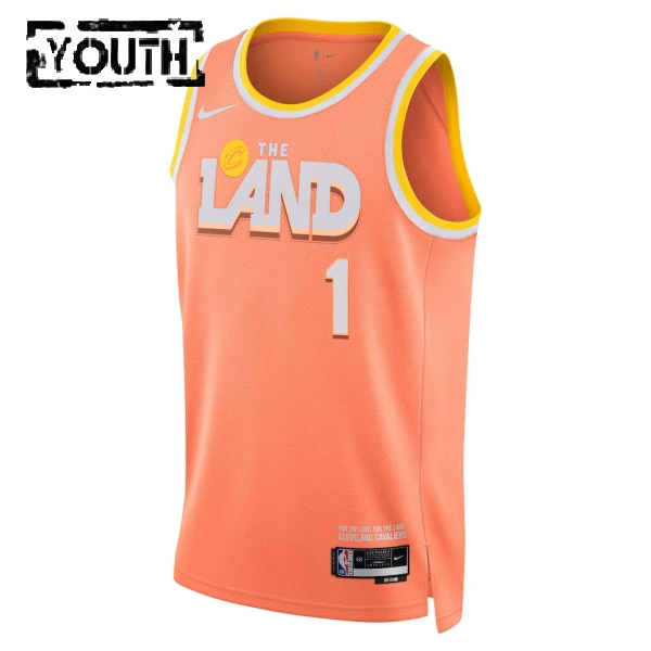 Camiseta Cleveland Cavaliers Max Strus City Edition 2025-26 Naranja Swingman para Niño