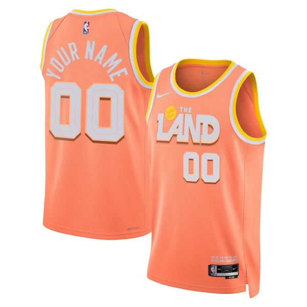 Camiseta Cleveland Cavaliers Personalizada City Edition 2025-26 Naranja Swingman para Hombre