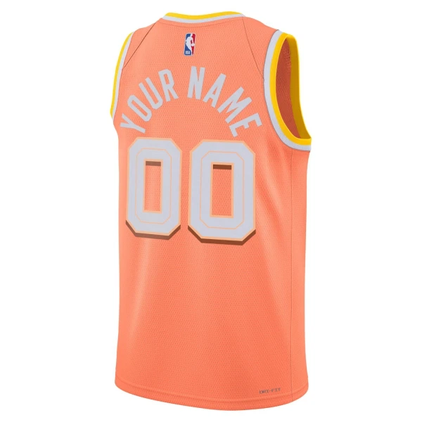 Camiseta Cleveland Cavaliers Personalizada City Edition 2025-26 Naranja Swingman para Hombre