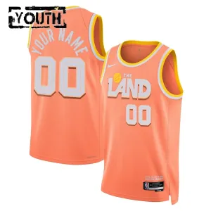 Camiseta Cleveland Cavaliers Personalizada City Edition 2025-26 Naranja Swingman para Niño Camiseta Cleveland Cavaliers Personalizada City Edition 2025-26 Naranja Swingman para Niño