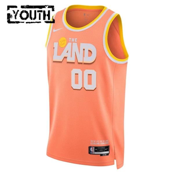 Camiseta Cleveland Cavaliers Personalizada City Edition 2025-26 Naranja Swingman para Niño