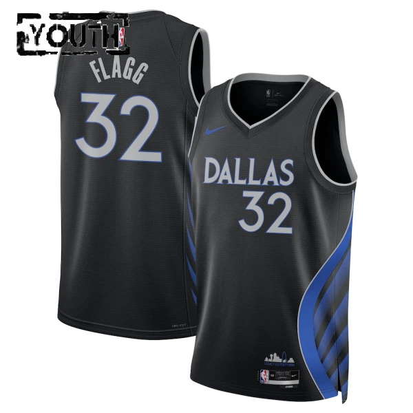 Camiseta Dallas Mavericks Cooper Flagg City Edition 2025-26 Negro Swingman para Niño Camiseta Dallas Mavericks Cooper Flagg City Edition 2025-26 Negro Swingman para Niño