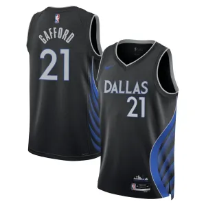 Camiseta Dallas Mavericks Daniel Gafford City Edition 2025-26 Negro Swingman para Hombre