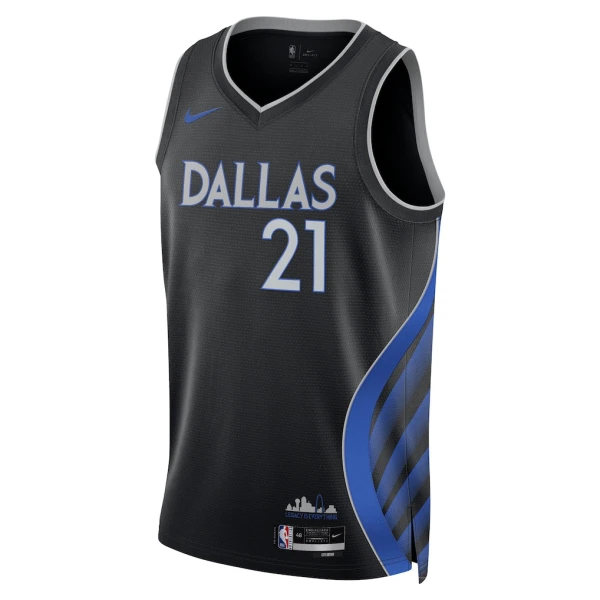 Camiseta Dallas Mavericks Daniel Gafford City Edition 2025-26 Negro Swingman para Hombre