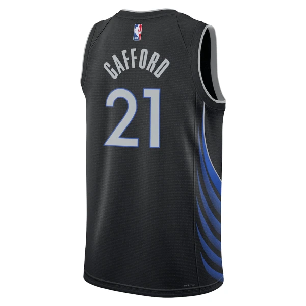 Camiseta Dallas Mavericks Daniel Gafford City Edition 2025-26 Negro Swingman para Hombre