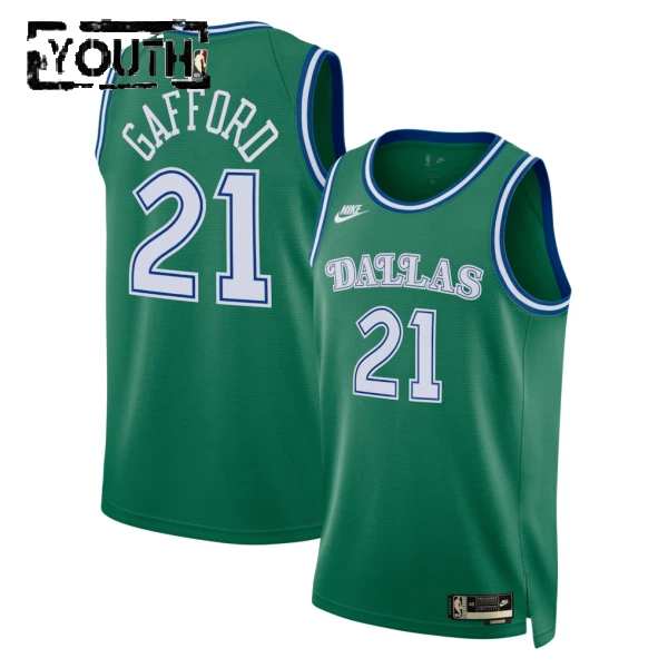 Camiseta Dallas Mavericks Daniel Gafford Classic Edition 2025-26 Verde Swingman para Niño