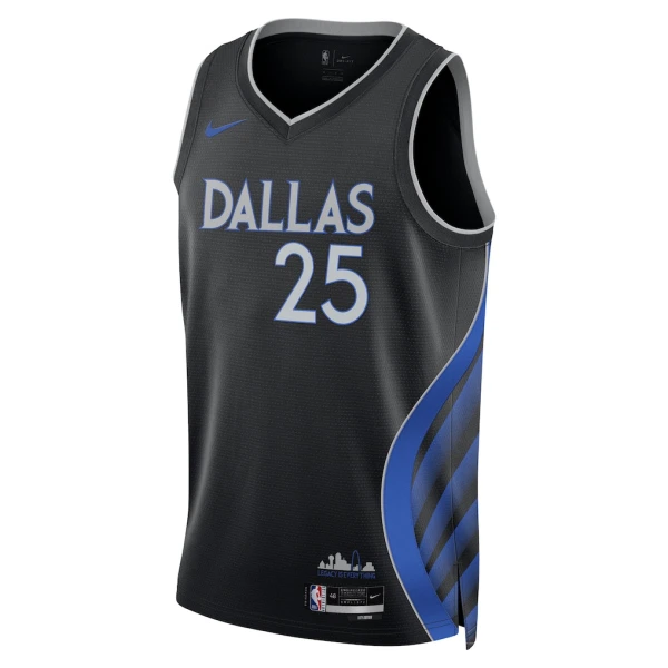 Camiseta Dallas Mavericks Washington JR City Edition 2025-26 Negro Swingman para Hombre