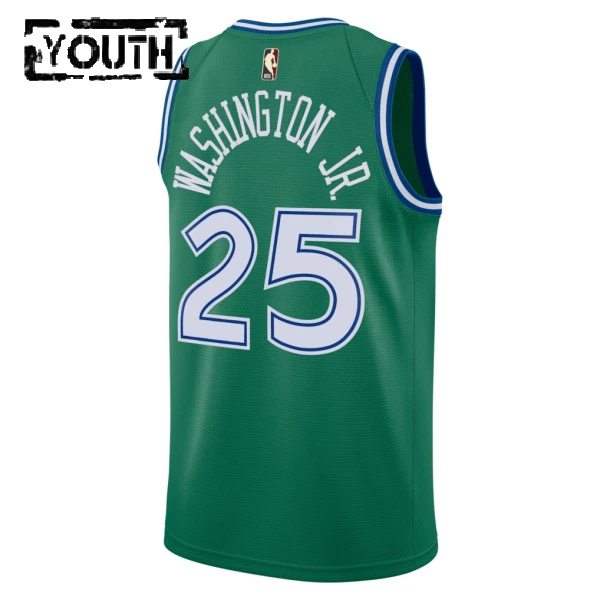 Camiseta Dallas Mavericks Washington JR Classic Edition 2025-26 Verde Swingman para Niño