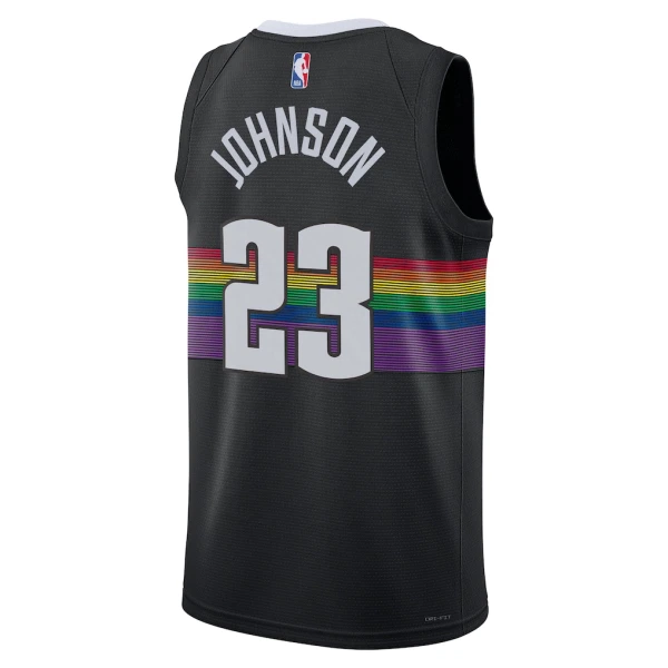 Camiseta Denver Nuggets Cameron Johnson City Edition 2025-26 Negro Swingman para Hombre