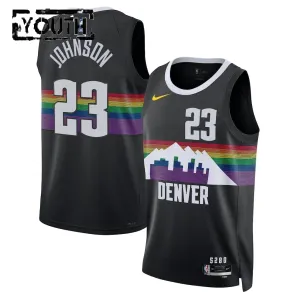 Camiseta Denver Nuggets Cameron Johnson City Edition 2025-26 Negro Swingman para Niño Camiseta Denver Nuggets Cameron Johnson City Edition 2025-26 Negro Swingman para Niño