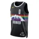 Camiseta Denver Nuggets Christian Braun City Edition 2025-26 Negro Swingman para Hombre