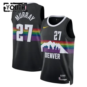 Camiseta Denver Nuggets Jamal Murray City Edition 2025-26 Negro Swingman para Niño Camiseta Denver Nuggets Jamal Murray City Edition 2025-26 Negro Swingman para Niño