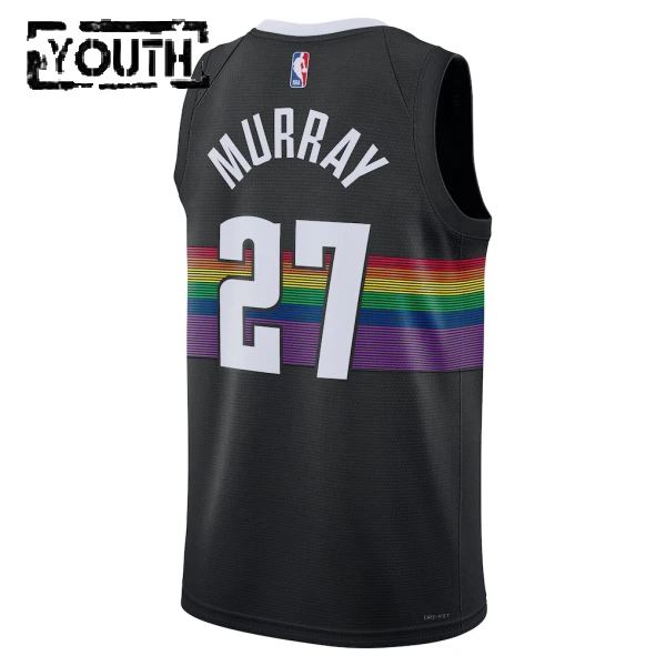Camiseta Denver Nuggets Jamal Murray City Edition 2025-26 Negro Swingman para Niño