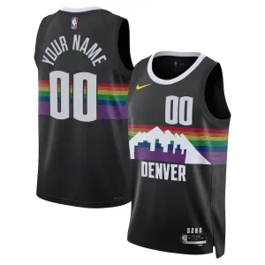 Camiseta Denver Nuggets Personalizada City Edition 2025-26 Negro Swingman para Hombre Camiseta Denver Nuggets Personalizada City Edition 2025-26 Negro Swingman para Hombre