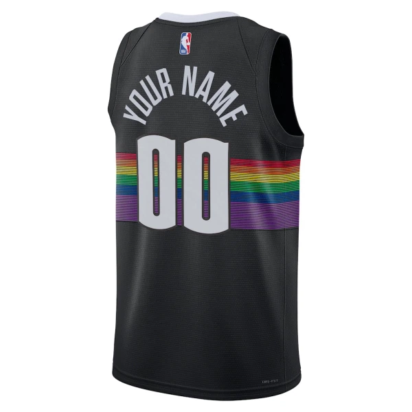 Camiseta Denver Nuggets Personalizada City Edition 2025-26 Negro Swingman para Hombre